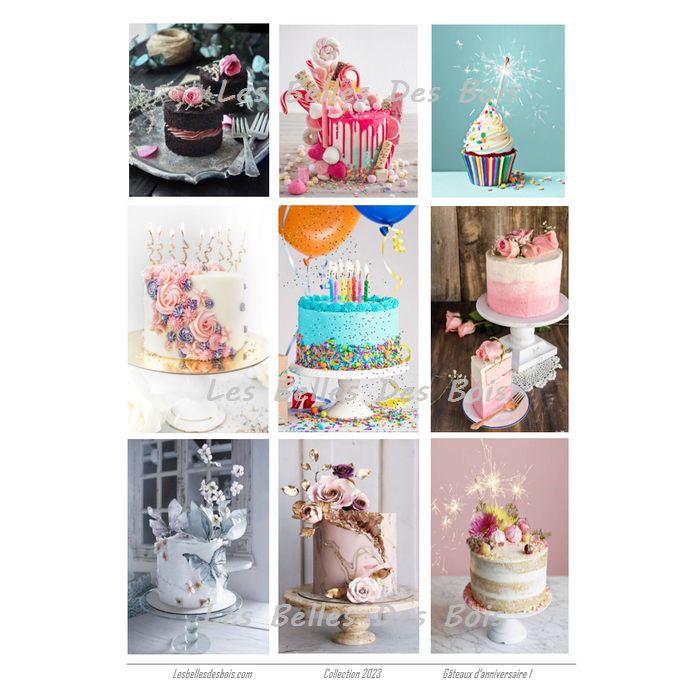 Card Topper - Gâteau d’anniversaire