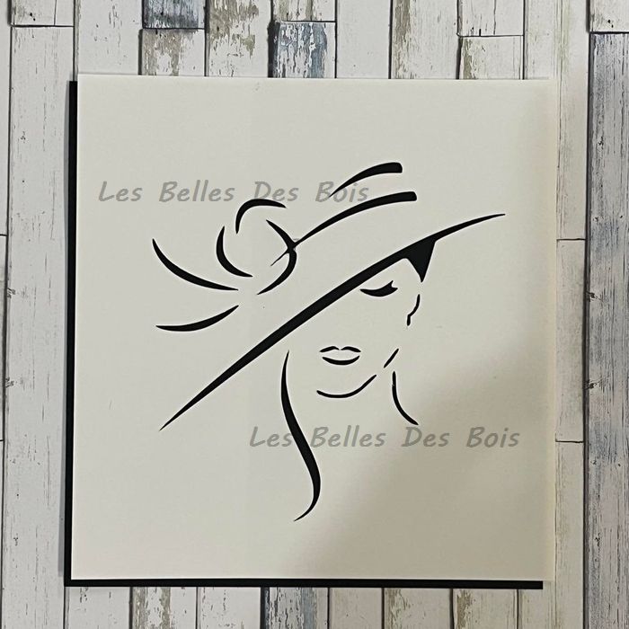 Stencil - Femme chapeau 1