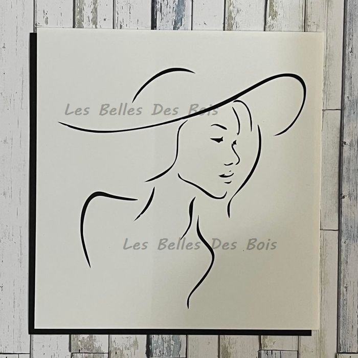 Stencil - Femme chapeau 2