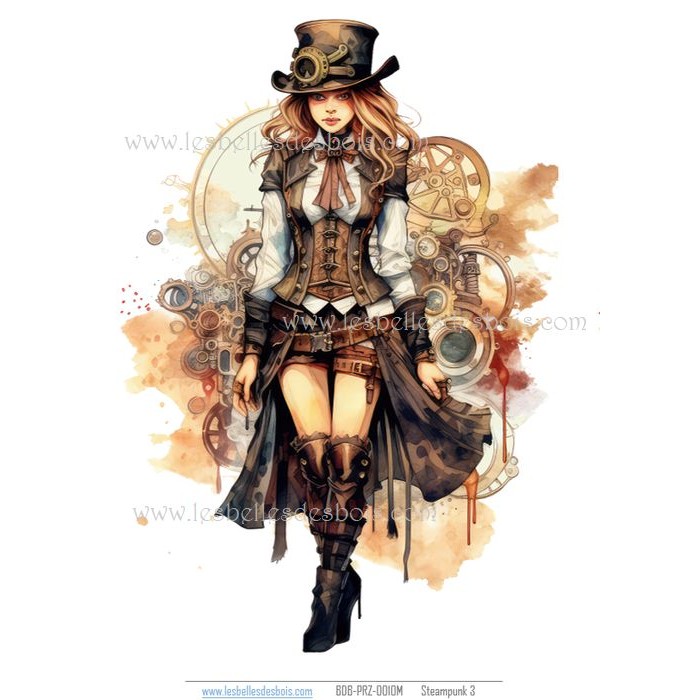 Papier de riz - Steampunk 3